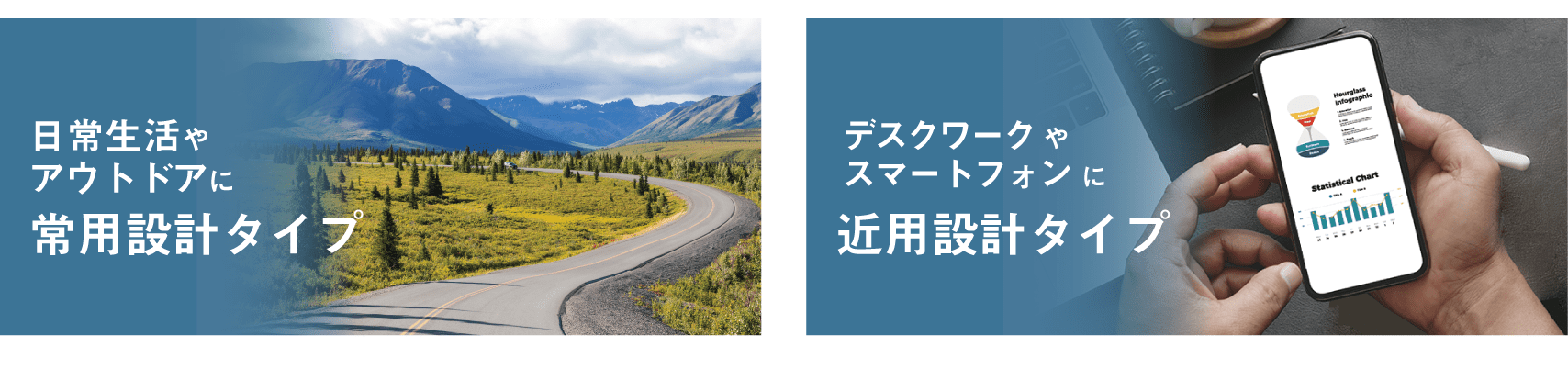 目的距離別設計（2タイプ）